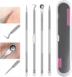 Professional Facial Blackhead Remover Tweezers,Extractor Acne Removal Kit Pimple - Picture 1 of 12