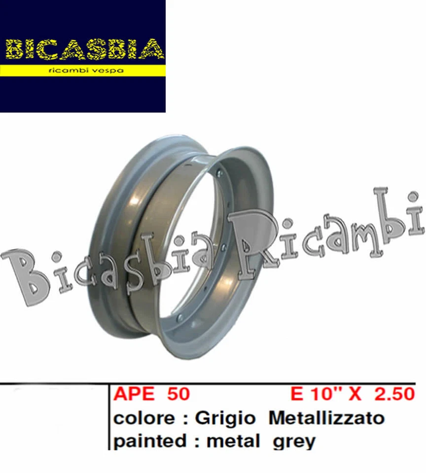 2846 - CERCHIO RUOTA CANALE LARGO 2X50 PIAGGIO APE 50 TM P FL FL2 FL3 EUROPA RST