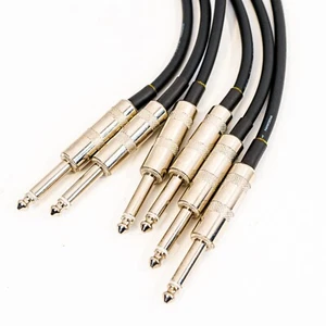 Mogami TS to TS 1/4" Instrument Cables - Set of 6 - 5ft each - Picture 1 of 3