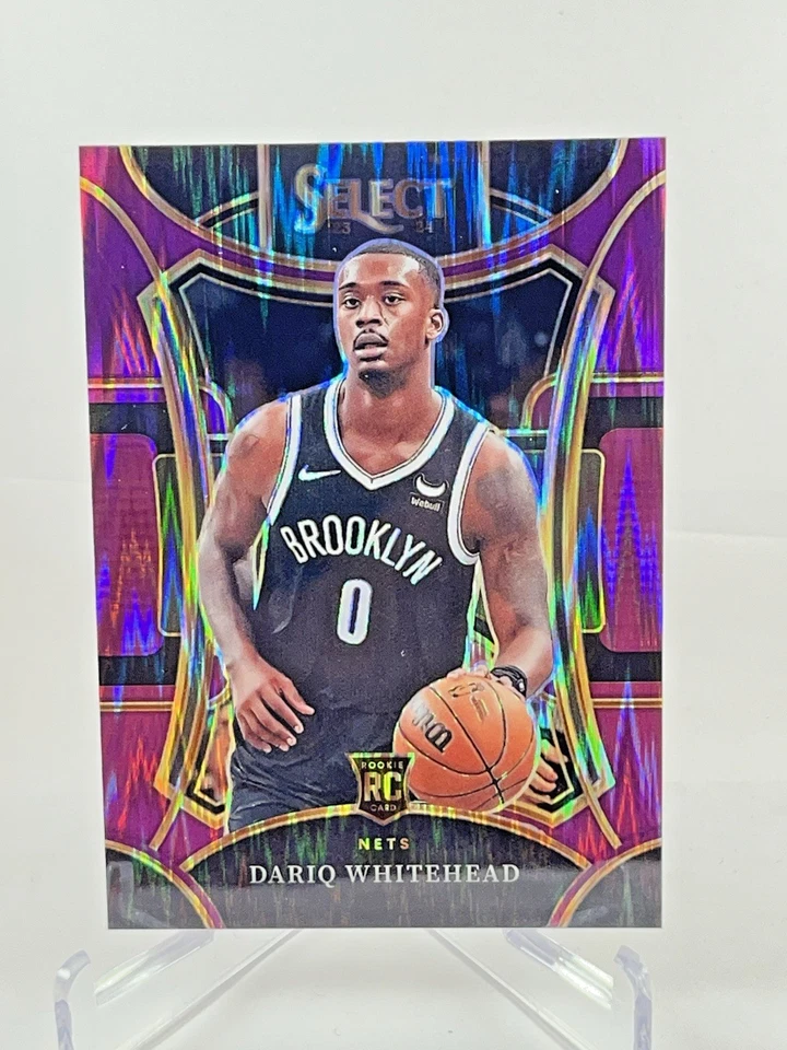 2023-24 Panini Select #308 Dariq Whitehead Purple Flash Prizm Mezzanine 165/175 - Image 1 of 2