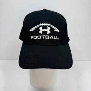 Gorra de fútbol Under Armour con logotipo bordado ajustada negra talla MD/LG - Imagen 1 de 11