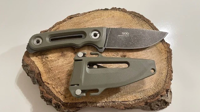 SOG PROVIER FX 3,75” Acero Inoxidable Hoja Fija Lisa G10 Mango VERDE Foto 1 de 4