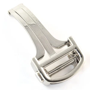 Authentic Cartier Stainless Steel 16mm Wide Deployment Santos Watch Buckle Clasp - Picture 1 of 12