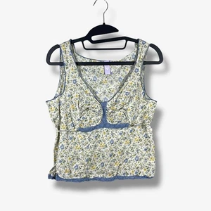 Vintage Y2K Windsor Floral Top Womens S Tie Back Cottagecore Coquette Sof Girl - Picture 1 of 7