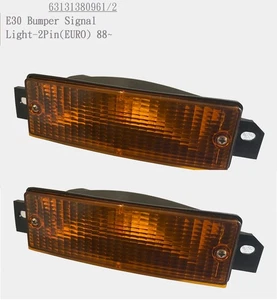 Front Bumper Turning Signal Light AMBER Lens For 1988-1993 BMW E30 EURO Version - Picture 1 of 2