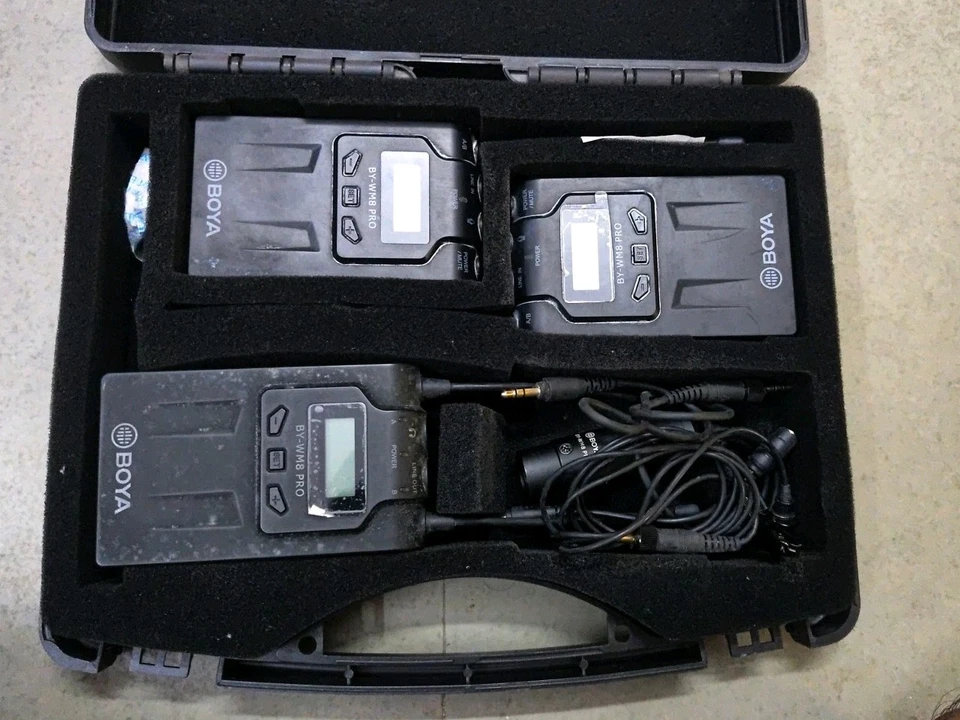 BOYA BY-WM8 Pro K2 Dual UHF Wireless Lavalier Microphone System for DSLR Camera  - Image 1 of 4