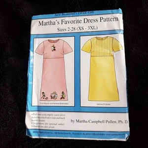 Martha's Favorite Dress Pattern sewing pattern size 2-28 XS-3XL - Picture 1 of 9