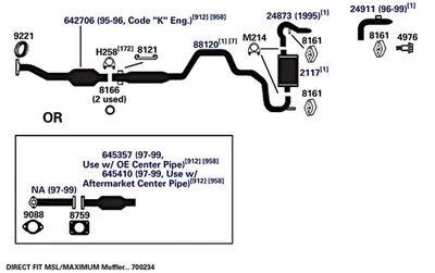 Silenciador de escape para Nissan Rogue 2018-2020 Foto 1 de 4