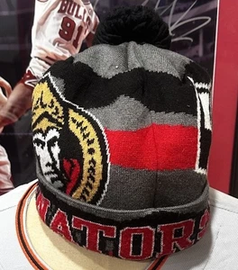 Ottawa Senators Beanie Winter Reebok Pom Pom Hat Cap - Picture 1 of 5
