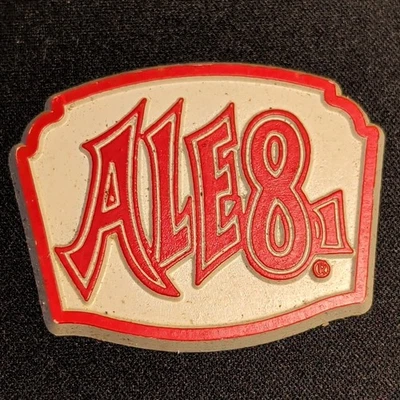 Винтажный красный белый газированной воды рекламы эля 81 холодильник магнит ACL эпохи 1980-х - Изображение 1 из 3