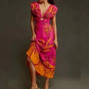 NWT, Farm Rio Beach Forest Print Maxi Dress Size S #EP197 - Picture 1 of 12