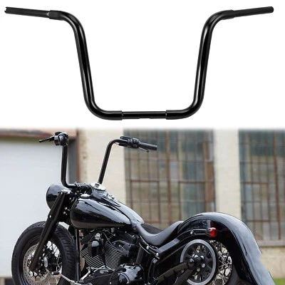Black Rise 14" Ape Hanger Handlebar For Harley Touring Road King Classic Bars Foto 1 de 4