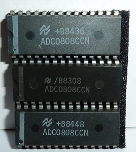3 National Semiconductor ADC0808CCN Ceramic IC's - Picture 1 of 1
