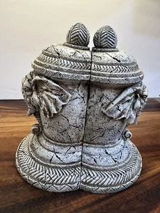 Elephant Bookends Heavy Resin Faux Gray\Antique Finish - Picture 1 of 14