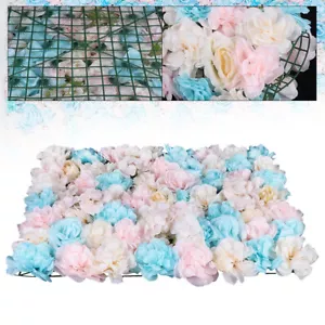 12 Stück Künstliche Blumenwand Rosenwand Hochzeit Wand Dekor Hintergrund 40x60cm - Bild 1 von 14