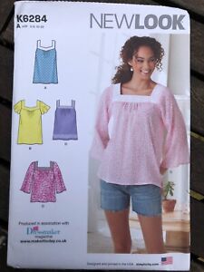 New Look Sewing Pattern K6284 Loose-fitting Blouses/Tops Sizes 10-22 Unused