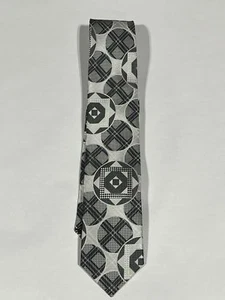 Mens Stacy Adams Black And White Tie Hand Made NEW - Picture 1 of 4