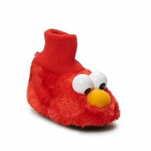 Sesame Street Elmo Toddler Boys Girls Red Plush Slippers Size Large L 9-10 NEW - Picture 1 of 4
