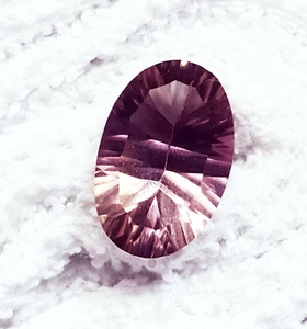 Piedras preciosas sueltas certificadas de 7,90 quilates 100 % ametrino brasileño natural con regalo gratis - Imagen 1 de 5