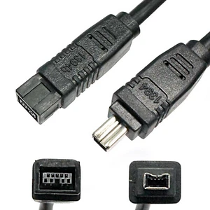 FireWire Kabel IEEE Wtyczka 1394B 9pin St/1394A 4pin St Camcorder do 800 Mbbit - Zdjęcie 1 z 12