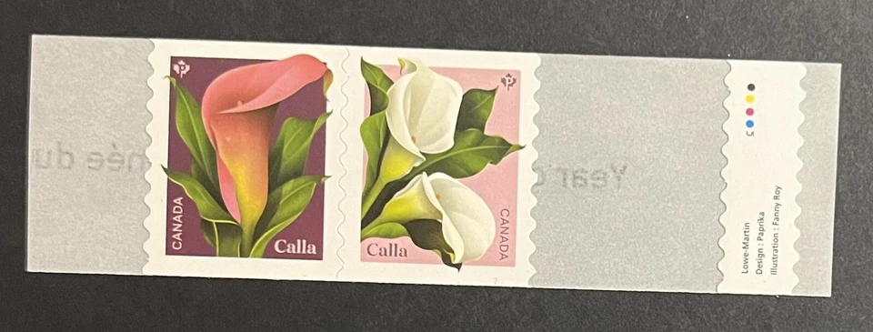 CANADA - #3321a*. 2 Coil Stamps With Inscription Gutter Label. - Image 1 of 1