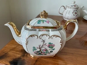 Collectable cube shaped Sadler tea pot Indian Tree pattern - Picture 1 of 7