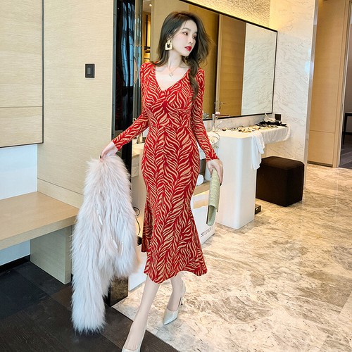 Cocktail Dresses Size 0010 for Women Evening Party Midi Red Floral