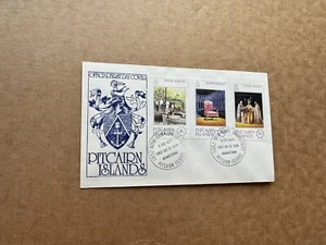 Pitcairn Islands 1977 FDC (52) QEII Coronation #160-62+ Blue Coat-of-Arms Cachet - Picture 1 of 1