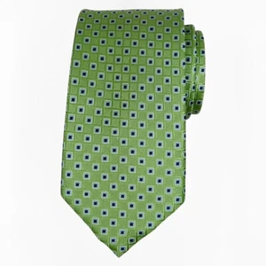 NAUTICA Mens Silk Necktie Green Blue Jacquard Classic 3.25 Designer Neck Tie $60 - Picture 1 of 5