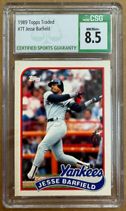 1989 Topps Traded # 7T Jesse Barfield New York Yankees CSG 8.5