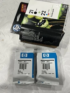 NEW Unused HP 21 22 Black & Tri-Color COMBO PACK Ink Cartridges Expired 10/2012 - Picture 1 of 6