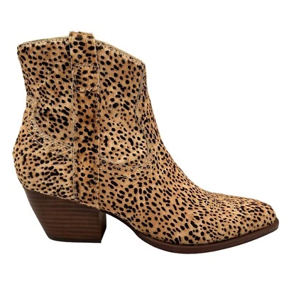 Botines Dolce Vita Silma para mujer talla 7,5 estampado de leopardo botín de inspiración occidental Foto 1 de 4