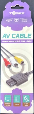 TOMEE - Super Nintendo, Game Cube & Nintendo 64 AV Cable SNES, GC & N64 - M03901 - Image 1 of 4