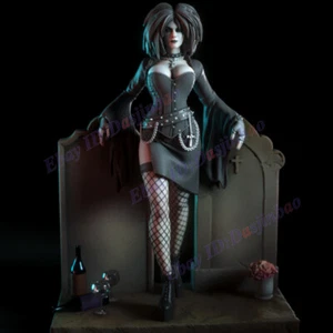 Kit Modelo Impresión 3D Mujer Gótica Cuervo 1/10 Sin Pintar Sin Montar Versión 001 18cm - Imagen 1 de 11