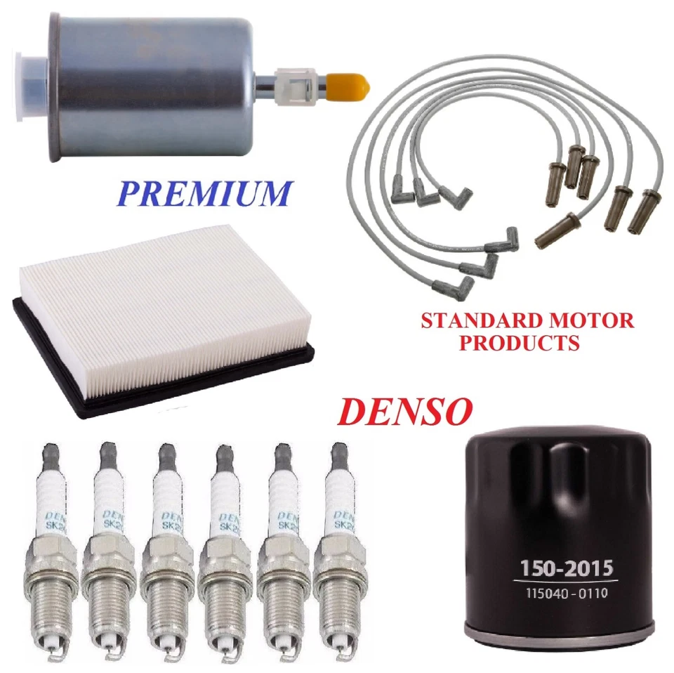 Tune Up Kit Filters Wire Spark Plugs For PONTIAC GRAND AM V6 3.3L 1992 - Image 1 of 1