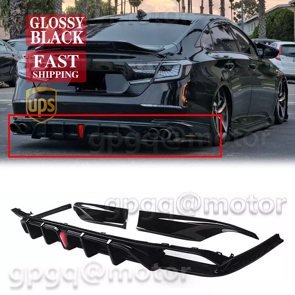 For Honda Accord 2021-2022 Yofer V2 Style Rear Bumper Diffuser+Corner Apron Spat - Image 1 of 4