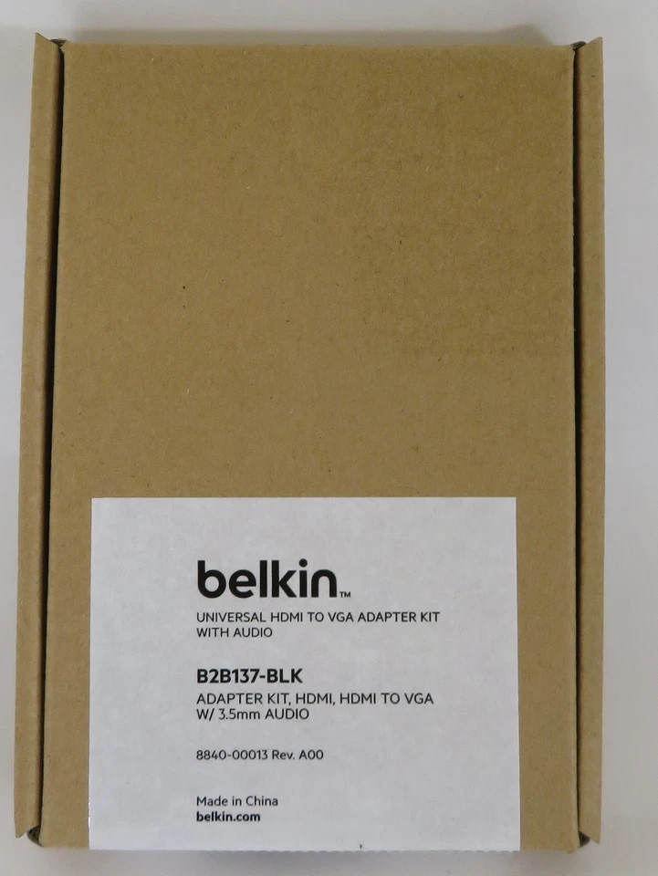 Nuevo Kit Adaptador Sellado Belkin B2B137-Negro HDMI a VGA con Audio de 3.5mm Foto 1 de 4