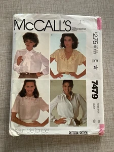 McCall’s SCHNITTMUSTER 747 Misses BLUSEN & KRAWATTEN Größe 18 UNGESCHNITTEN Evelyn de Jonge - Bild 1 von 3