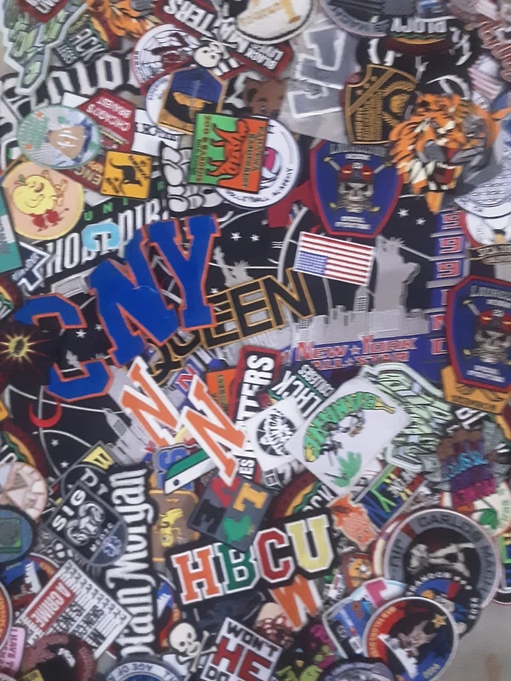 150 Random Mix Vintage Embroidered Patches Sew On / Iron On Lot DIY Clothing - Image 1 of 4
