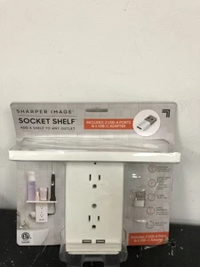 6-Outlet Cordless Wall Extender with 2-USB Ports and 1-USBC Adapter - Picture 1 of 6