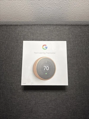Nest 3rd Generation T3021US Learning Copper Programmable Thermostat, Used, H2 - Image 1 of 4