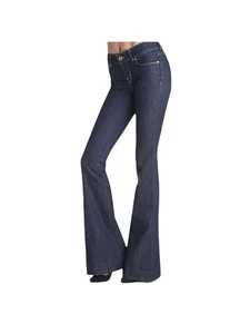 J Brand Love Story Flare Jeans Pure Wash Dark Blue Womens 28 Cotton Blend Denim - Picture 1 of 12