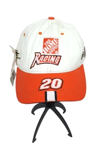 Gorra de béisbol Tony Stewart Nascar Home Depot de cuero naranja blanco con correa trasera - Imagen 1 de 7