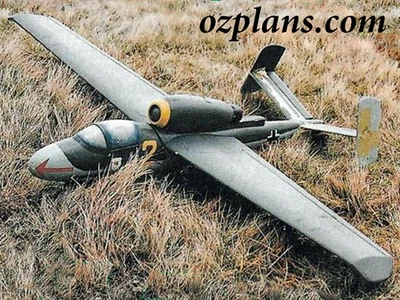 PSS Salamander (Heinkel he 162) 58" WS RC MODEL AIRPLANE PLANS TEMPLATES PRINTED - Image 1 of 2