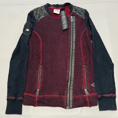 Suéter De Colección Y2K Harley Davidson Algodón Acanalado Cruz Moto Emo Edredón Cuero-S2422 Foto 1 de 4