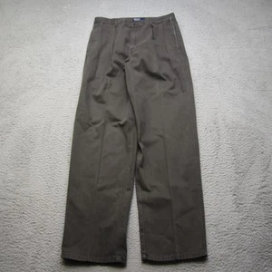 Polo Ralph Lauren Pants Mens 34x32 Pleated Baggy Chino Casual Dress Pants - Picture 1 of 12