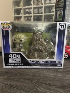 Funko Pop #11 Dagobah Yoda With Hut In Original Box-Some Slight Box Damage - Picture 1 of 6