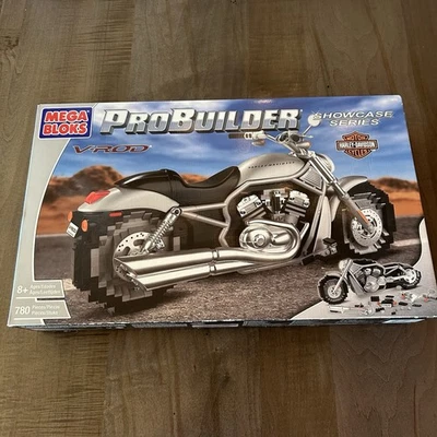 Harley Davidson V-Rod Motorcycle MEGA BLOKS Pro Builder 9773 Cycle NIB 17.5x8.5” - Image 1 of 4