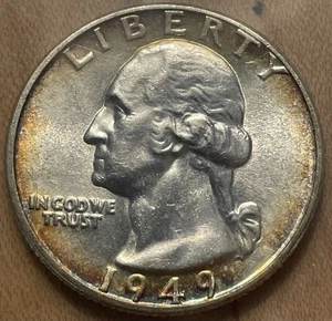 1949-P&D Washington Quarters ~ Better Dates Gem BU ~ 90% Silver (lot#33) - Picture 1 of 4