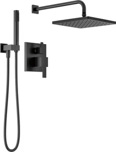 Delta 342701 Modern Square Non Shared Function Shower System - Black - Picture 1 of 12